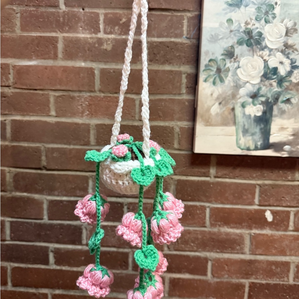 Handmade Crochet Bellflower Plant Mini Hanging Planters✨🌷